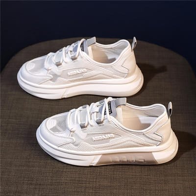Verborgen Hoogteverhogende Witte Schoenen Damesschoenen Nieuwe Veelzijdige Ademende Sportieve Casual Sneakers Zomer Dunne Mesh Schoenen 40
