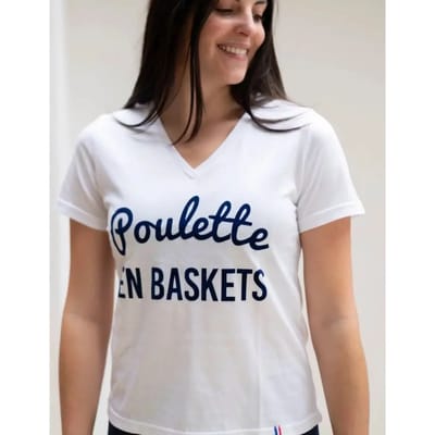 Dames-T-shirt Les Poulettes Fitness Baskets