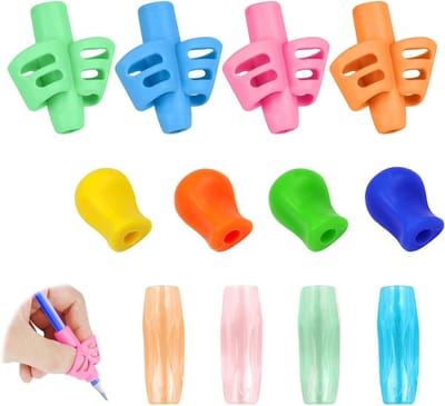 Schrijfhulpmiddelen voor kinderen 12 stuks - siliconen vingersteun - ergonomisch ontwerp - verbetert schrijfhouding - ShopVlot