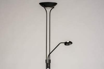 Lumidora Vloerlamp 74215 - FOSHAN - 2 Lichts - Ingebouwd LED - 18.0 Watt - 1620 Lumen - 2700 Kelvin - Zwart - Metaal - Met dimmer - ⌀ 25 cm