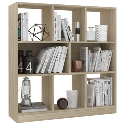 vidaXL - Boekenkast - 97,5x29,5x100 - cm - bewerkt - hout - sonoma - eikenkleurig
