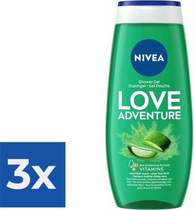 Nivea Love Adventure Douchgel 250 ml - Voordeelverpakking 3 stuks