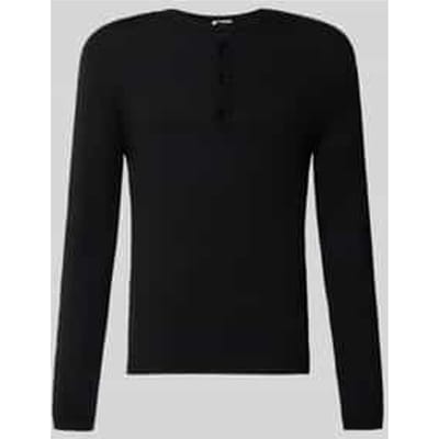 Gebreide pullover met henley-kraag