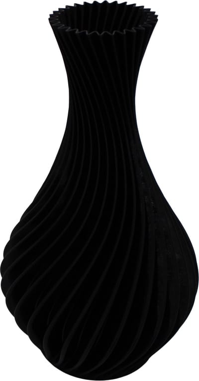 Rome Vaas Zwart | 32cm | Woonaccessoires | Home Deco | Binnen Decoratie - Professionele 3D Print