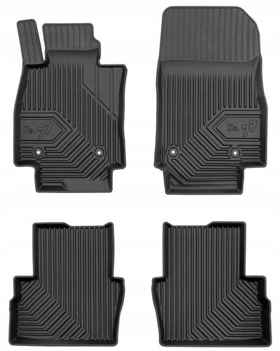 Frogum No.77 Luxe Rubberen Automatten Set - Geschikt voor MAZDA 2 III (DJ) Vanaf 2014 - 4-delig - Perfecte Pasvorm - Geurloos TPE - 4 cm Hoge Rand - Zwart