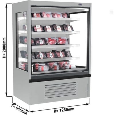 GGM Gastro Wandkühlregal - 1250mm - 455 Liter - mit 4 Ablagen Grijs