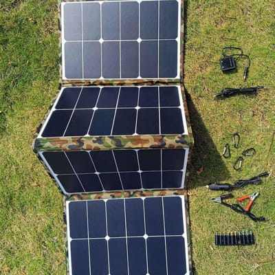 Opvouwbaar Zonnepaneel - Draagbare Energie - Buiten Opladen - Hoge Conversie Ratio - 80W - Zwart