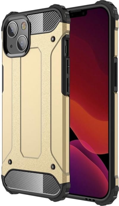 Hoesje Geschikt voor Apple iPhone 13 Mini | Shock Proof | Hybride Back Cover | Beschermhoes | Schokbestendig | Extra bescherming | Goud
