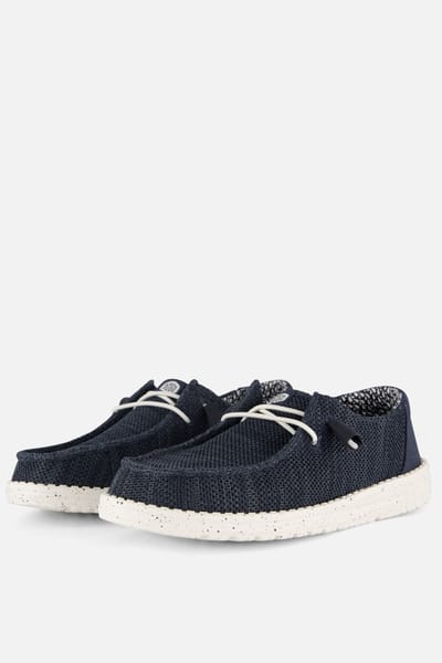 HEYDUDE Wendy Streetch Sox Instappers blauw - Maat 41