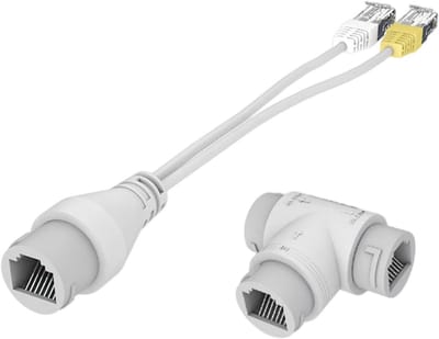 POE Splitter Kabel - Ethernet Injector - Netwerkapparaten Voeden - 2-in-1 Ontwerp - 100M Transmissie - Zwart