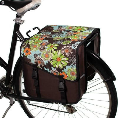 Dubbele Fietstas - Fietsbagage Tassen - Dagelijkse Rit - Waterafstotend Materiaal - 26 Liter Capaciteit - Groen