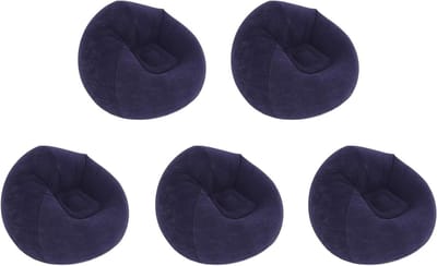 Opblaasbare Sofa Stoel - Zitzak Lounge - Ontspannen Zitten - Ergonomisch Ontworpen - 110 x 110 x 85 cm - Blauw