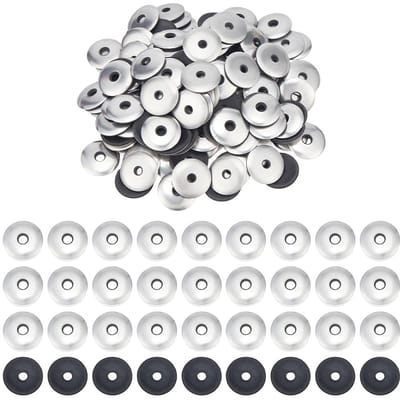 Dailygoods- Afdichtringen Gelijmd - Rubber/EPDM - Roestvrij Staal - Schroefafdichting - Voor Metalen Dak - Uitstekende Afdichting - Rubberen Ring