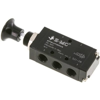 5/2 G1/8'' Axiaal Handbediende Hefboom Ventiel Detent 0-8bar/0-112psi E.MC