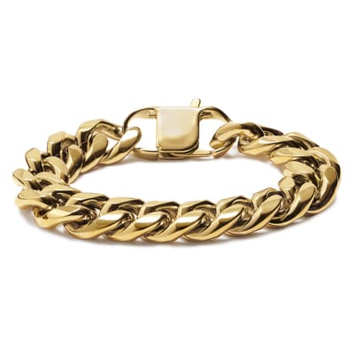 16 mm Goudkleurige Stalen Schakelarmband