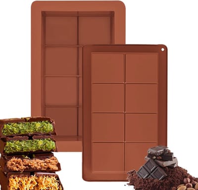 Dailygoods- Chocoladevorm 2 Stuks - Siliconen Mallen - Herbruikbaar - Anti-aanbaklaag - Hittebestendig - Voedselveilig - Siliconen Mal