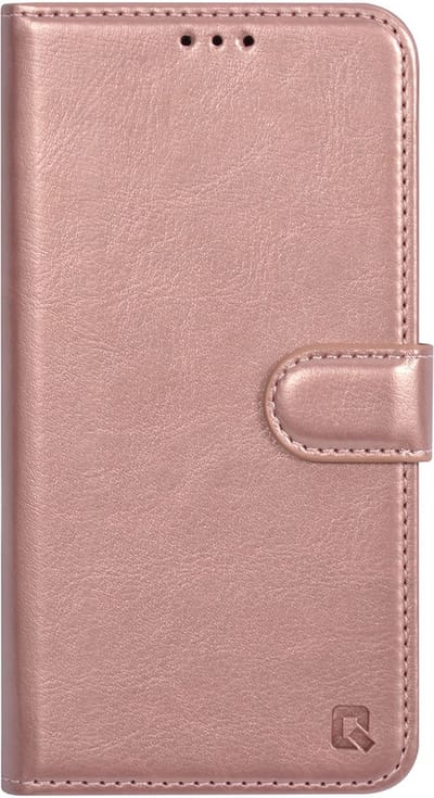 Multimedia & Accessoires PU Lederen Book Case Hoesje geschikt voor Apple iPhone 15 – Rosegoud - Portemonnee – Met Stand – Kaarthouder – Pasjes Houder – 3 Pasjes - Magneet Sluiting – Bookcase