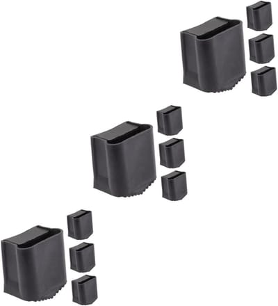 Ladder Voetkappen - Treden Beschermers - Vloer Beschermen - Verhoogde Stabiliteit - 12 Stuks - Zwart