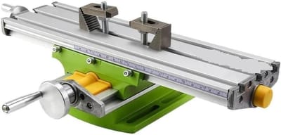Werktafel met sleden - Verstelbare werkbank - Precisie frezen boren - Multifunctioneel ontwerp - 330x95mm tafel - Zilver
