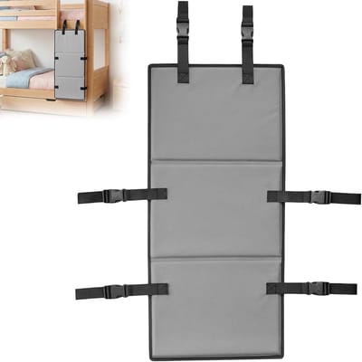 Ladder Afdekking Stapelbed - Hoogslaper Bescherming - Veilig Klimmen Voorkomen - Verstelbare Gespen - 78 x 38 cm - Grijs