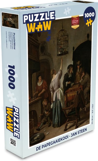 Puzzel De papegaaiekooi - Jan Steen - Legpuzzel - Puzzel 1000 stukjes volwassenen