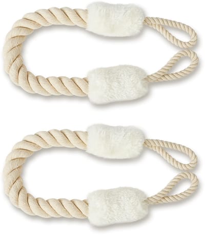 Deurstopper touw, 2 stuks, touw, deurstopper, veiligheid voor deuren en ramen, anti-lek touw, 60 cm, katoen, voor deurgreep, ladebeveiliging, kinderen en huisdieren