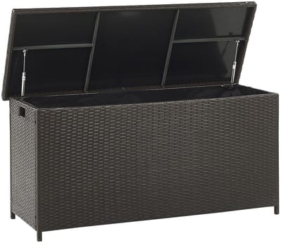 MODENA - Kussenbox - Donkerbruin - 126 cm - PE rotan