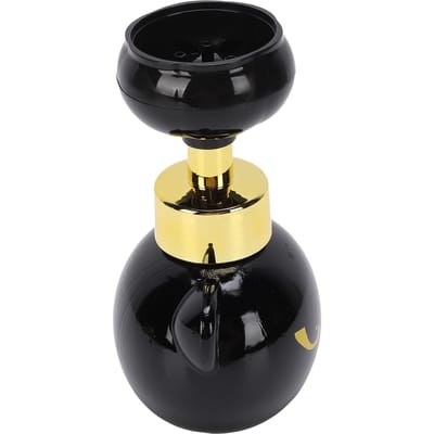 Kat Pootafdruk Zeepdispenser Navulbare Schuimende Handzeepdispenser met Drukpomp voor Badkamer Handen Wassen Kat Zeepschuim black