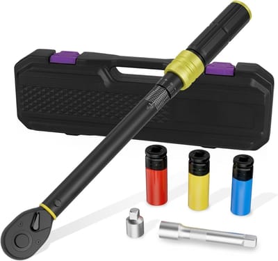 REN® Momentsleutel Auto – Gereedschappen – 5 Delige Set – Zwart - 50cm x 9cm x 7cm