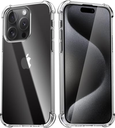Hoesje geschikt voor iPhone 15 Pro Hoesje Anti Shock Siliconen Hoes - iPhone 15 Pro Back Cover Transparant - EPICMOBILE