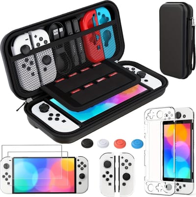 Livano Case Geschikt Voor Nintendo Switch - Hoes - Beschermhoes - Accessoires - Zwart