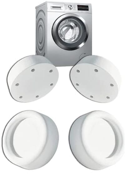 Universele rubberen voeten voor wasmachines en drogers - geluiddempende anti-vibratiepads - 4 stuks