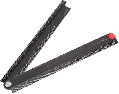 Cosensi- Vouwmeter 300 mm - Aluminium Legering - Schuifmaat - L-type Liniaal - Duurzaam - Schokbestendig - Meetlat