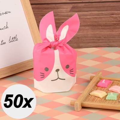 50 STUKS Traktatie zakjes voor Uitdeelcadeautjes - Plastic Uitdeelzakjes Kinderfeestje - Cellofaanzakjes - Kinderen