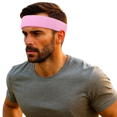 Hoofdband I Hoofdbandje I Zweetband I Zweetbandjes I Hoofd I Sportbandje I Licht Roze