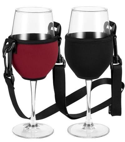 Dailygoods- Wijnglashouder - 2 Hangende Wijnglashouders - Neopreen