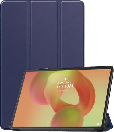 Hoesje - Geschikt voor Lenovo Idea Tab Pro - Dun & Stevig - Trifold Bookcase - Hard Cover - Hardcover Book Case - Tablet Hoes - Donkerblauw
