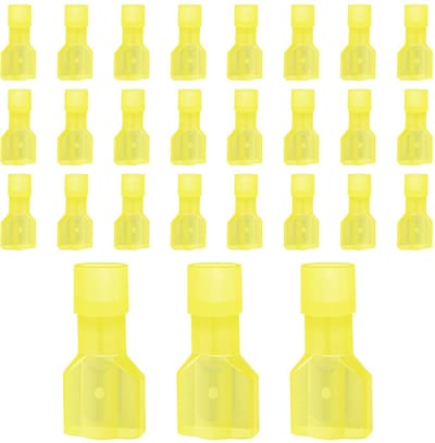 Geïsoleerde Kabelschoenen - Platte Stekkers Stootverbinders - Elektrische Verbindingen - Nylon met Vlamvertrager - 60 stuks - Geel