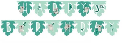Amscan by Riethmuller - Riethmüller - Letterslinger Koala Happy Birthday met leeftijd - 3 meter