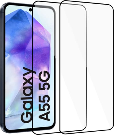 2x Geschikt voor Samsung Galaxy A55 / A35 - Screenprotector - Gehard Glas - Full GuardCover
