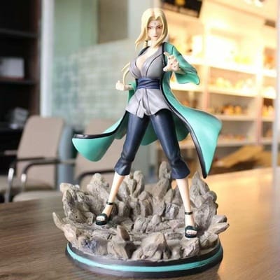 Naruto 13,77 pouces/35 cm Cinq Générations Mille Mains Tsunade Konan anime Accessoires Posture de Combat peut Bouger Jouets en PVC Durables Cadeau gray