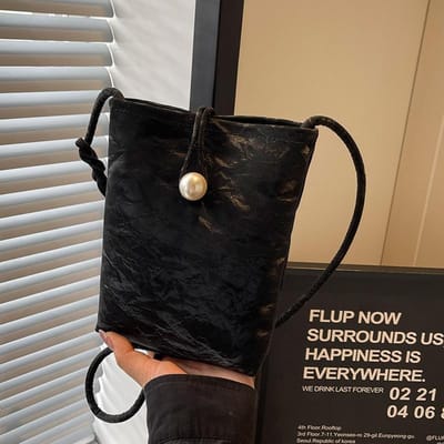 Nouveau sac à bandoulière décontracté et tendance pour femmes, petit sac carré texturé pour téléphone portable white