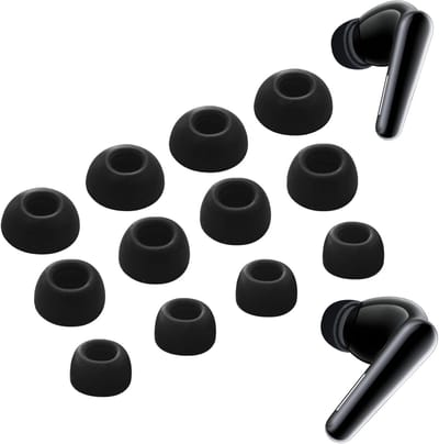 6 Paar Vervangende Oordopjes voor Soundcore Liberty 5 NC - Zacht Rubber, Flexibel en Comfortabel (S/M/L) - Geschikt voor Etui en Accessoires (Zwart)