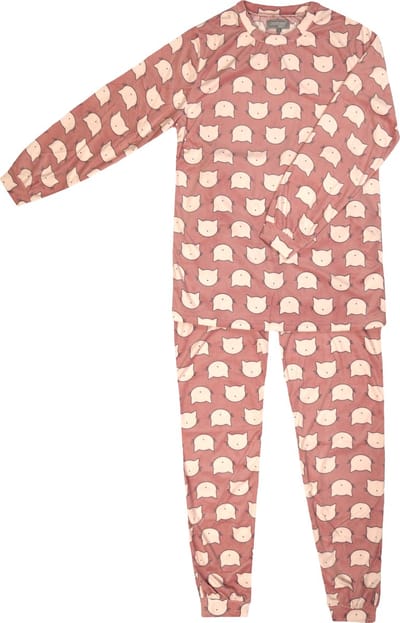 Cocodream Dames pyjama Art.691714 velours met print Roze - maat S