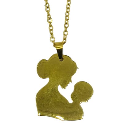 Goudkleurige Stalen Ketting - Moeder & Baby Hanger
