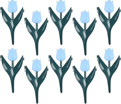 Tuinrand Afscheiding - Bloembed Omheining - Tuin Indeling - Decoratieve Bloemdetails - 10 Stuks - Blauw