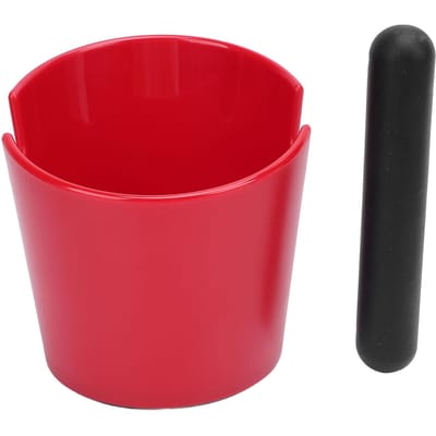 Koffie Afklopbak Spatwaterdicht Plastic Antislip Bodem Sok Absorptie Koffiedik Afklopbak Red red
