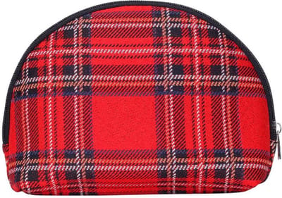 Signare Make-up tas groot Schotse Ruit - Royal Stewart Tartan