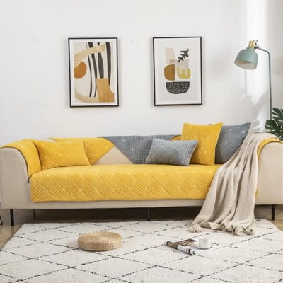 Herfst en Winter Nieuwe Superzachte Pluche Bankkussen Direct Modern Eenvoudig Effen Kleur Dubbel Bankkussen Handdoek 90*90cm