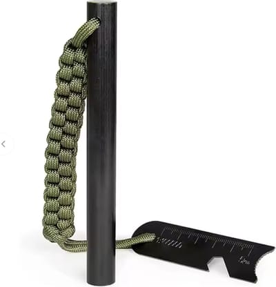 CHPN - Vuur Starter - Magnesium Staaf - Vonken Maker - Survival Tool - 3 in 1 - ZwartGroen - Vuur maken - Vuurtje starten